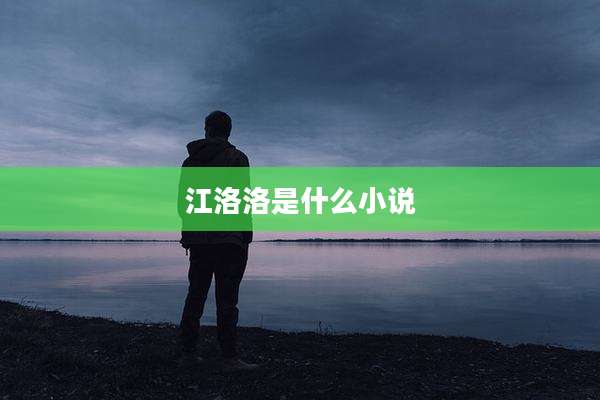 江洛洛是什么小说
