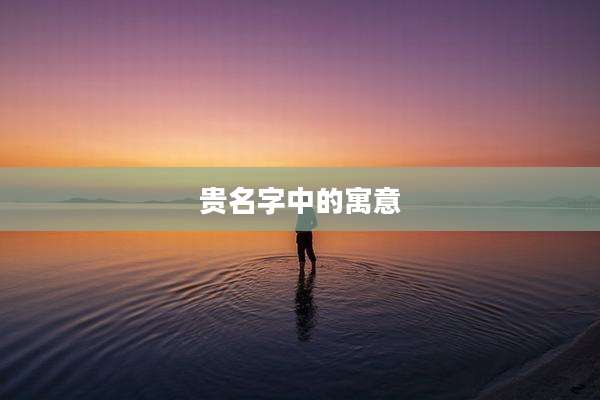 贵名字中的寓意