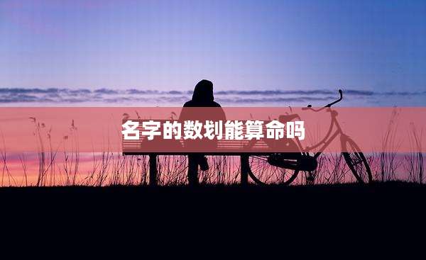 名字的数划能算命吗