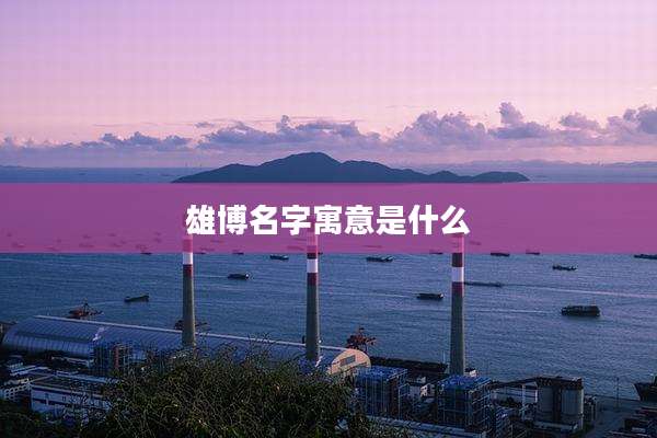 雄博名字寓意是什么