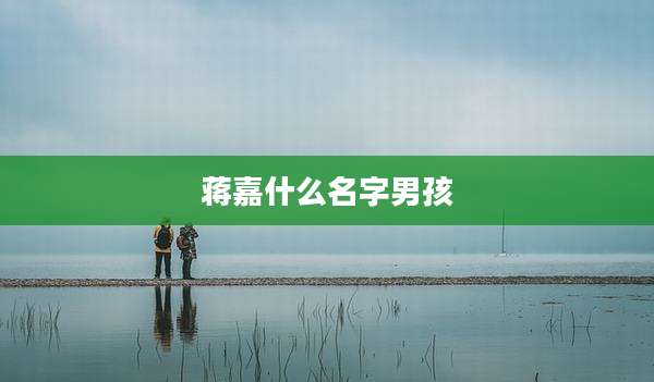 蒋嘉什么名字男孩