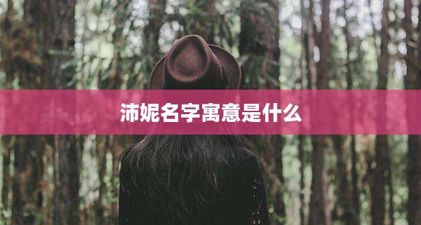 沛妮名字寓意是什么