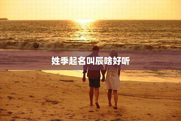 姓季起名叫辰啥好听