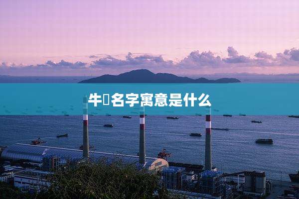 牛璟名字寓意是什么