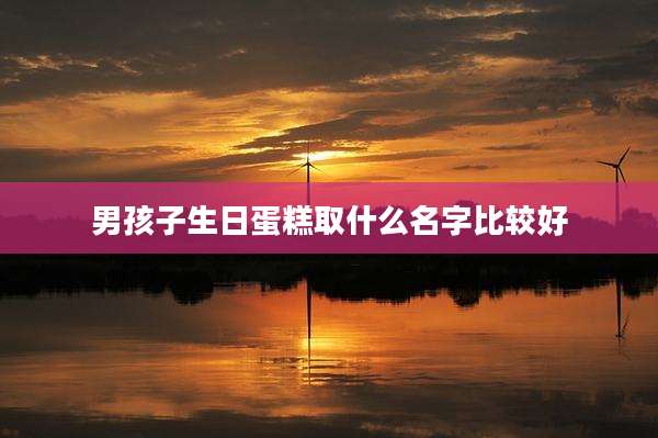 男孩子生日蛋糕取什么名字比较好