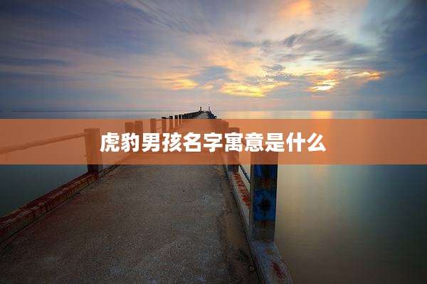 虎豹男孩名字寓意是什么