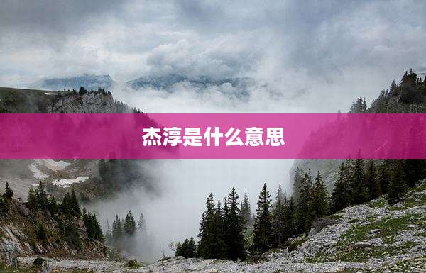 杰淳是什么意思