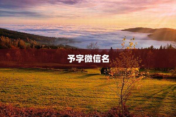 予字微信名