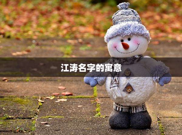 江涛名字的寓意