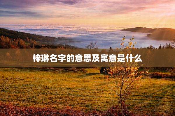 梓琳名字的意思及寓意是什么