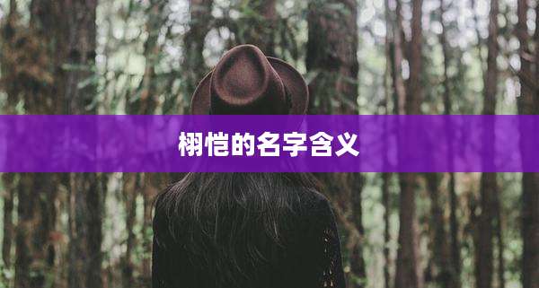 栩恺的名字含义