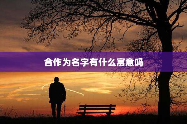 合作为名字有什么寓意吗