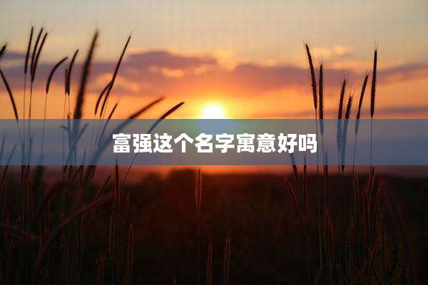富强这个名字寓意好吗