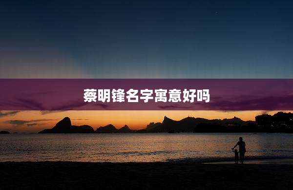 蔡明锋名字寓意好吗