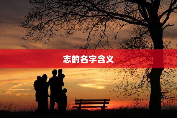 志的名字含义