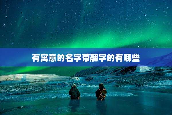 有寓意的名字带翮字的有哪些