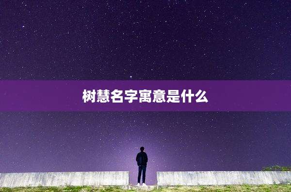 树慧名字寓意是什么
