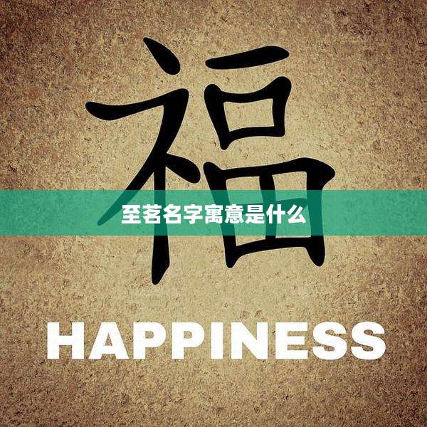 至茗名字寓意是什么