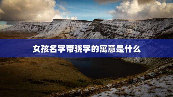 女孩名字带骁字的寓意是什么