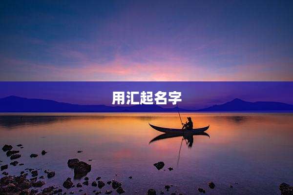 用汇起名字