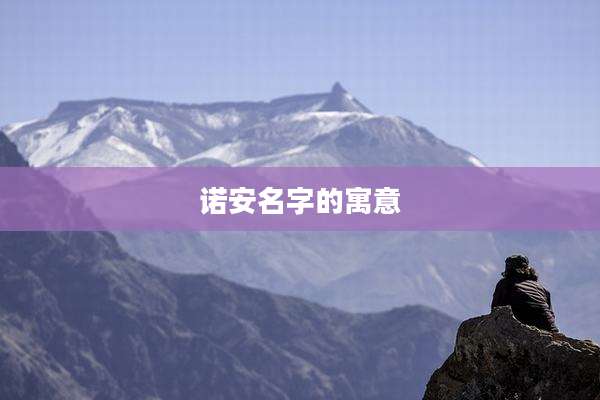 诺安名字的寓意