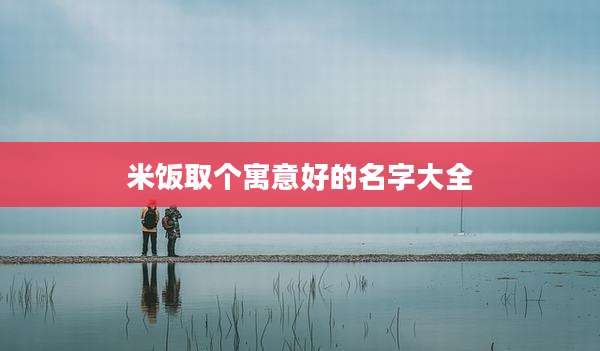 米饭取个寓意好的名字大全