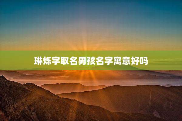 琳烁字取名男孩名字寓意好吗