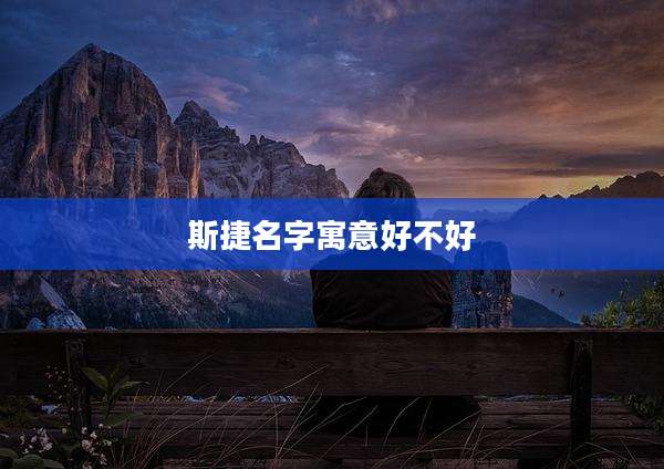 斯捷名字寓意好不好