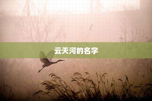 云天河的名字