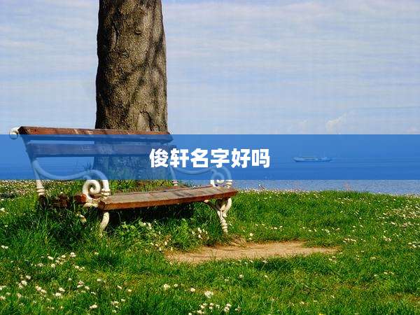 俊轩名字好吗