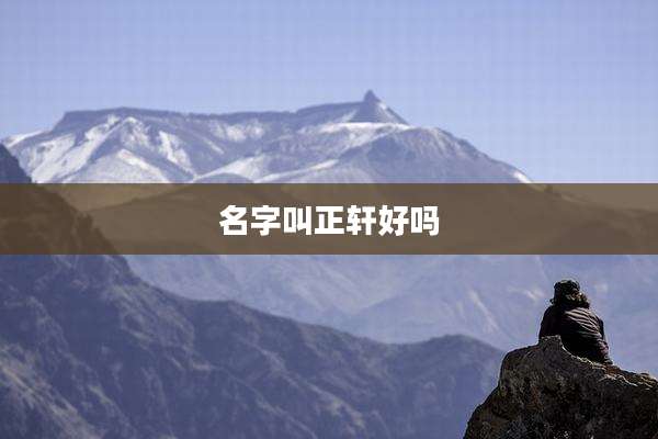 名字叫正轩好吗