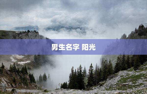 男生名字 阳光