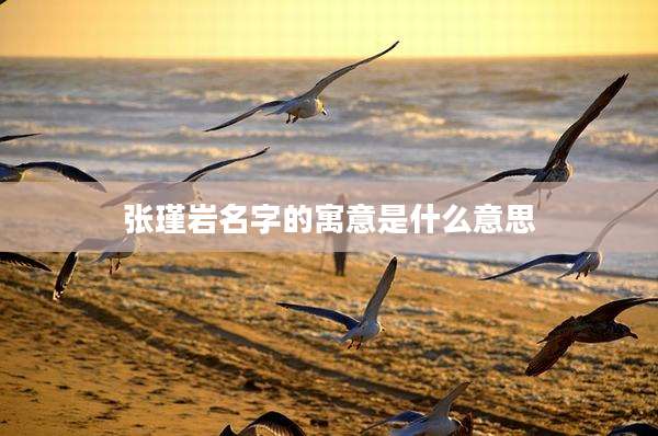 张瑾岩名字的寓意是什么意思