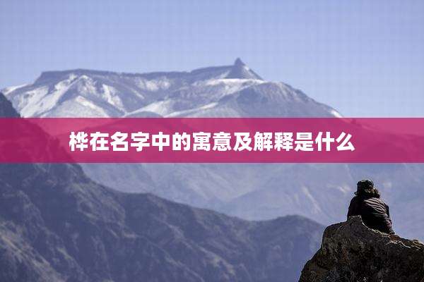 桦在名字中的寓意及解释是什么