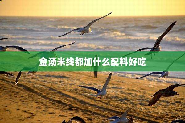 金汤米线都加什么配料好吃