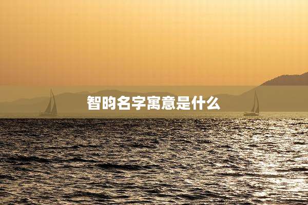 智昀名字寓意是什么
