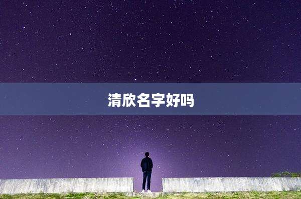 清欣名字好吗