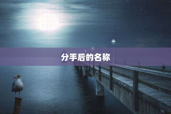 分手后的名称