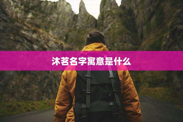 沐茗名字寓意是什么