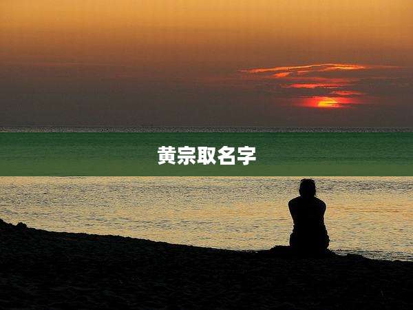 黄宗取名字