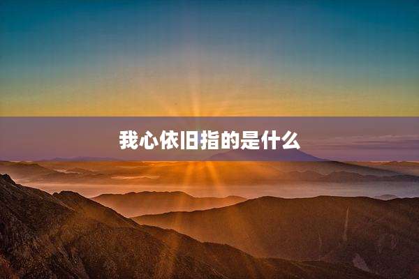 我心依旧指的是什么