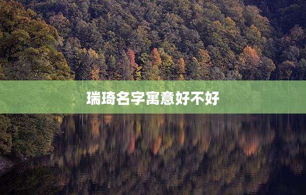 瑞琦名字寓意好不好