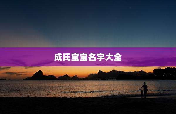 成氏宝宝名字大全