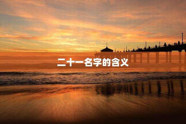 二十一名字的含义