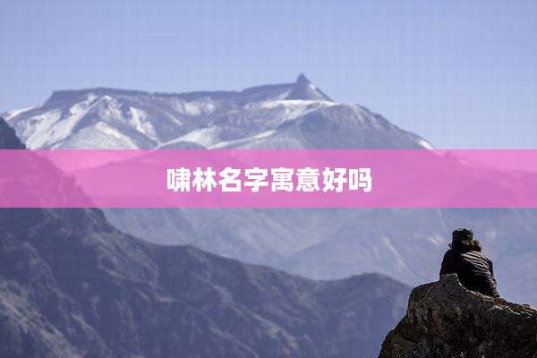 啸林名字寓意好吗