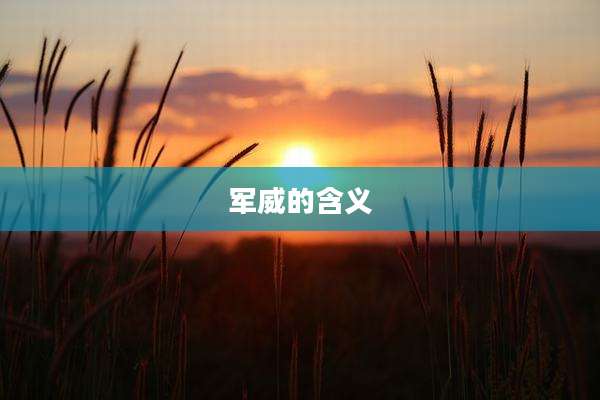军威的含义