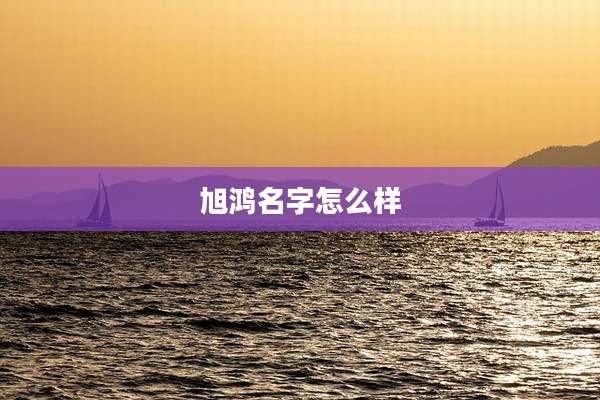 旭鸿名字怎么样