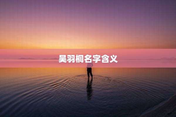 吴羽桐名字含义