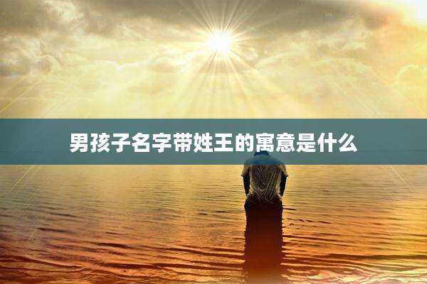 男孩子名字带姓王的寓意是什么