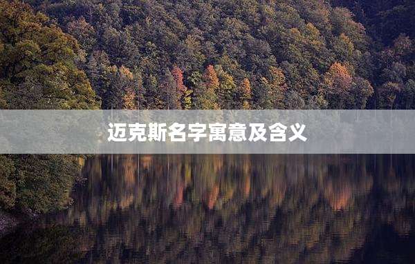 迈克斯名字寓意及含义